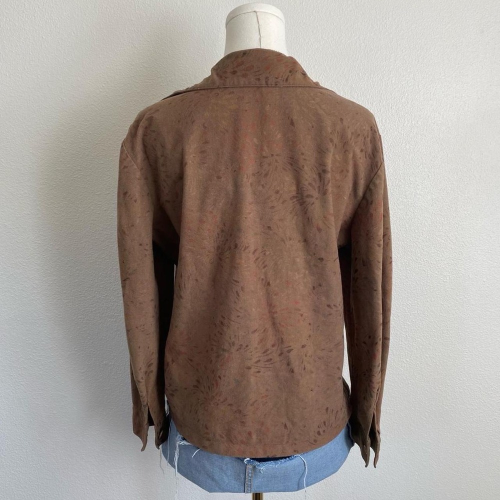 Vintage Western Connection Brown Button Up Blouse Floral Bohemian - Picture 6 of 6